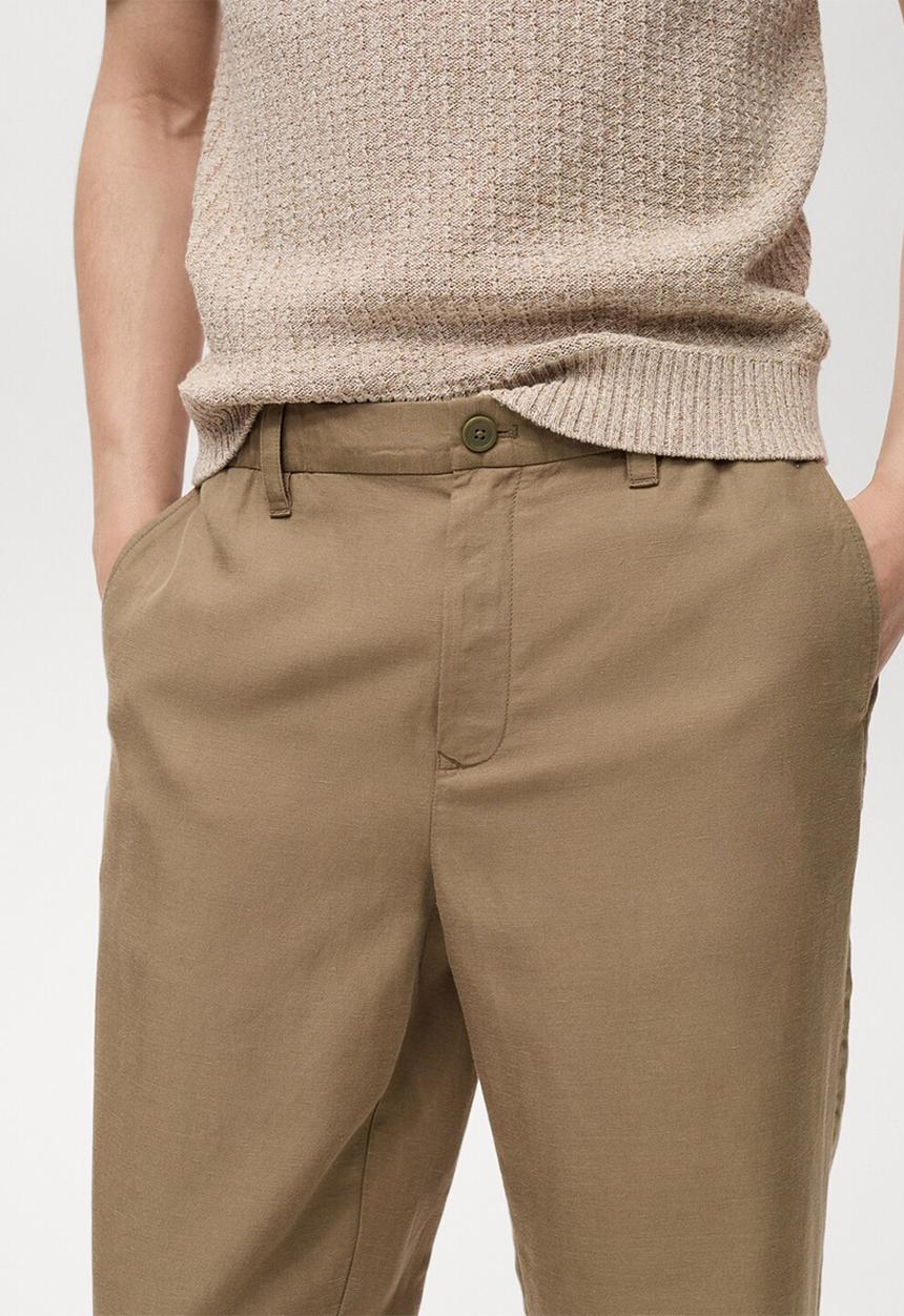 MANGO - Trousers RUSTIC - Dark Yelow