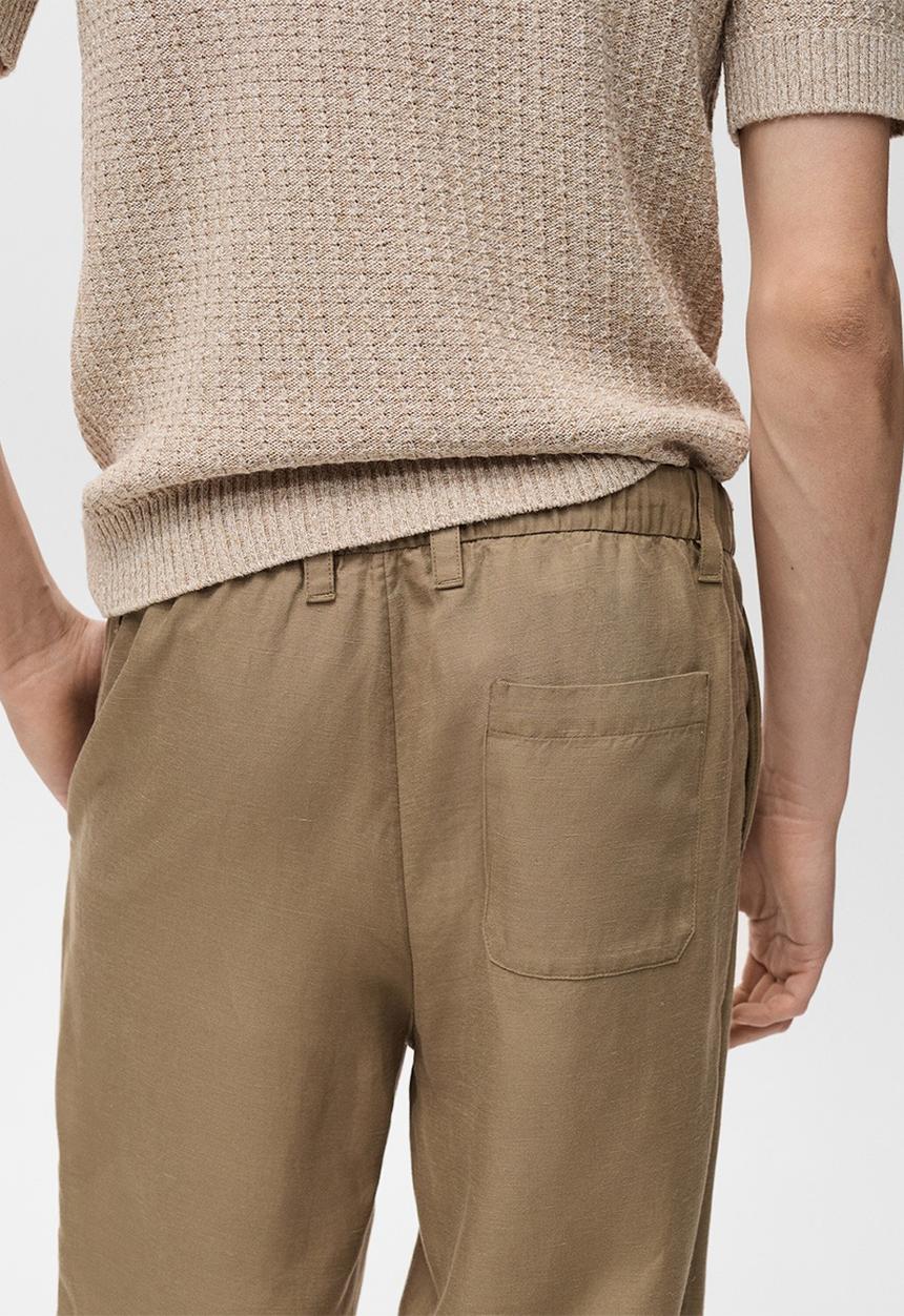 MANGO - Trousers RUSTIC - Dark Yelow