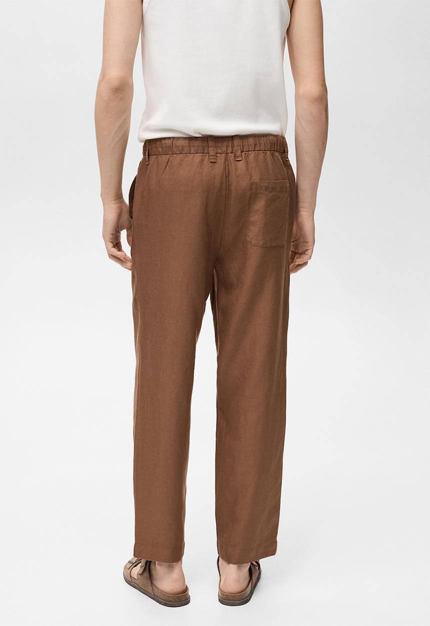 MANGO - Trousers RUSTIC - Medium Brown