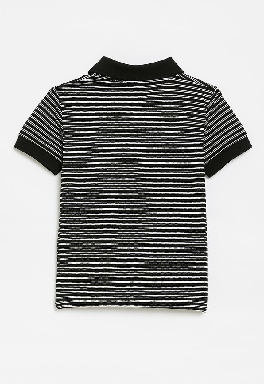 Pop Candy - Striped golfer - black & white