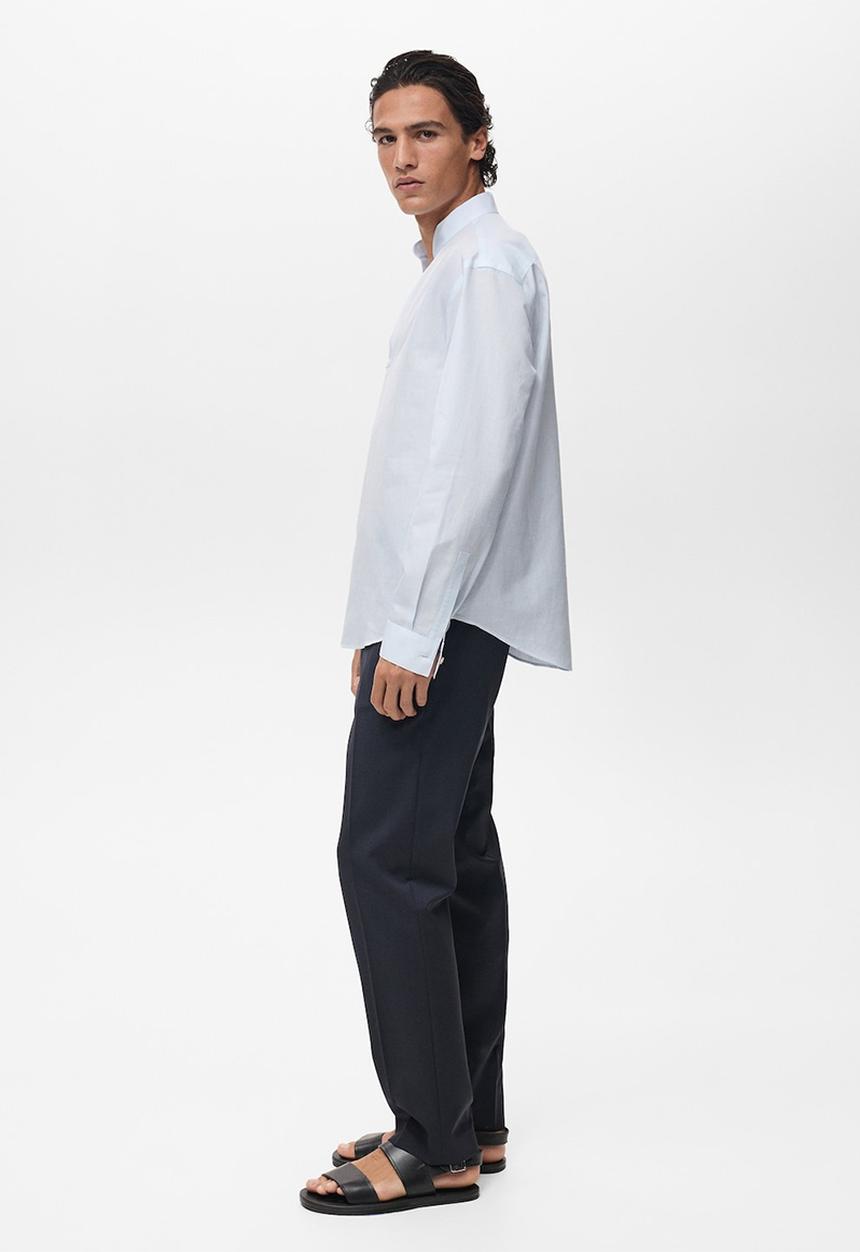 MANGO - Shirt NANTES - Light/Pastel Blue