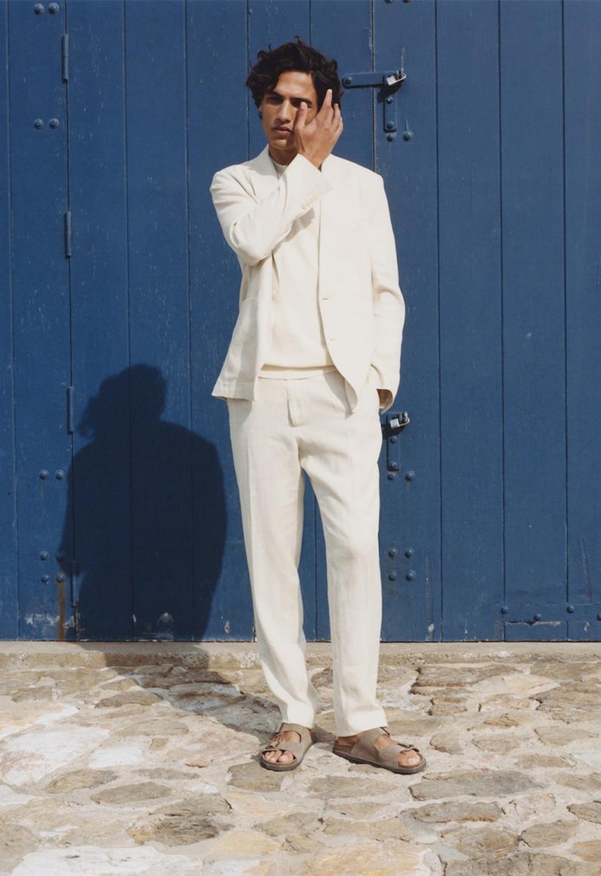 MANGO - Trousers RUSTIC - Light Beige