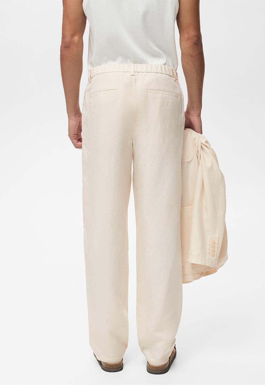 MANGO - Trousers RUSTIC - Light Beige