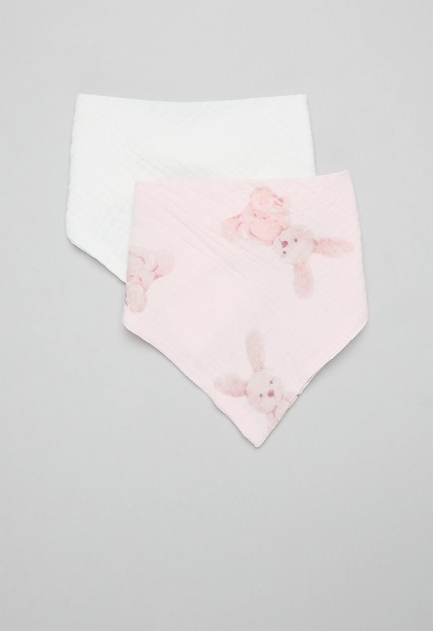 Pop Candy - 2 Pack bib - pink & white