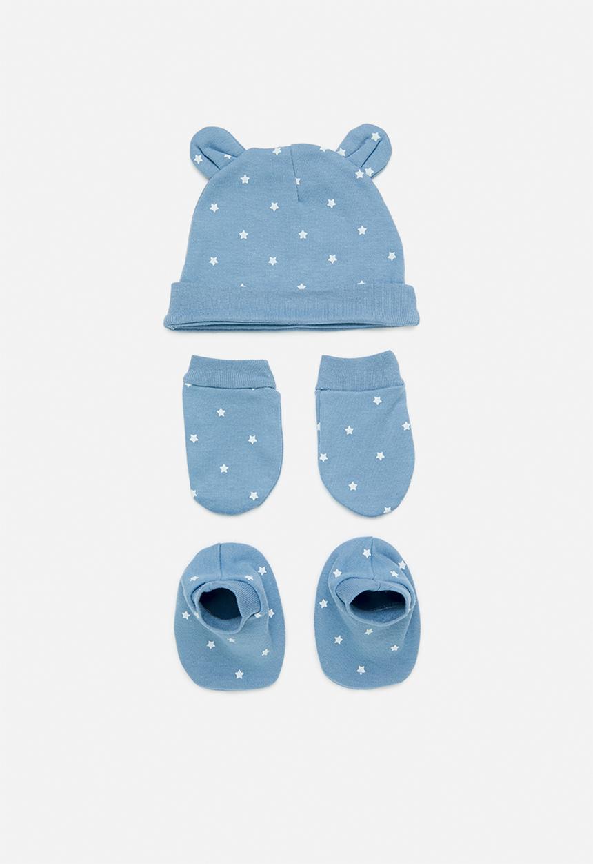 Pop Candy - Beanie, mitten & sock set - blue