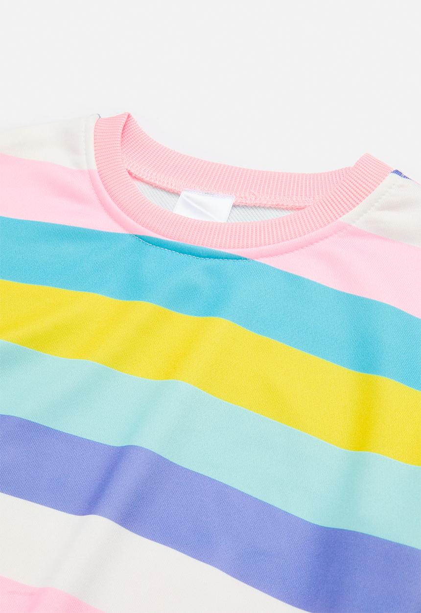 Pop Candy - Striped sweat top & pants set - multi