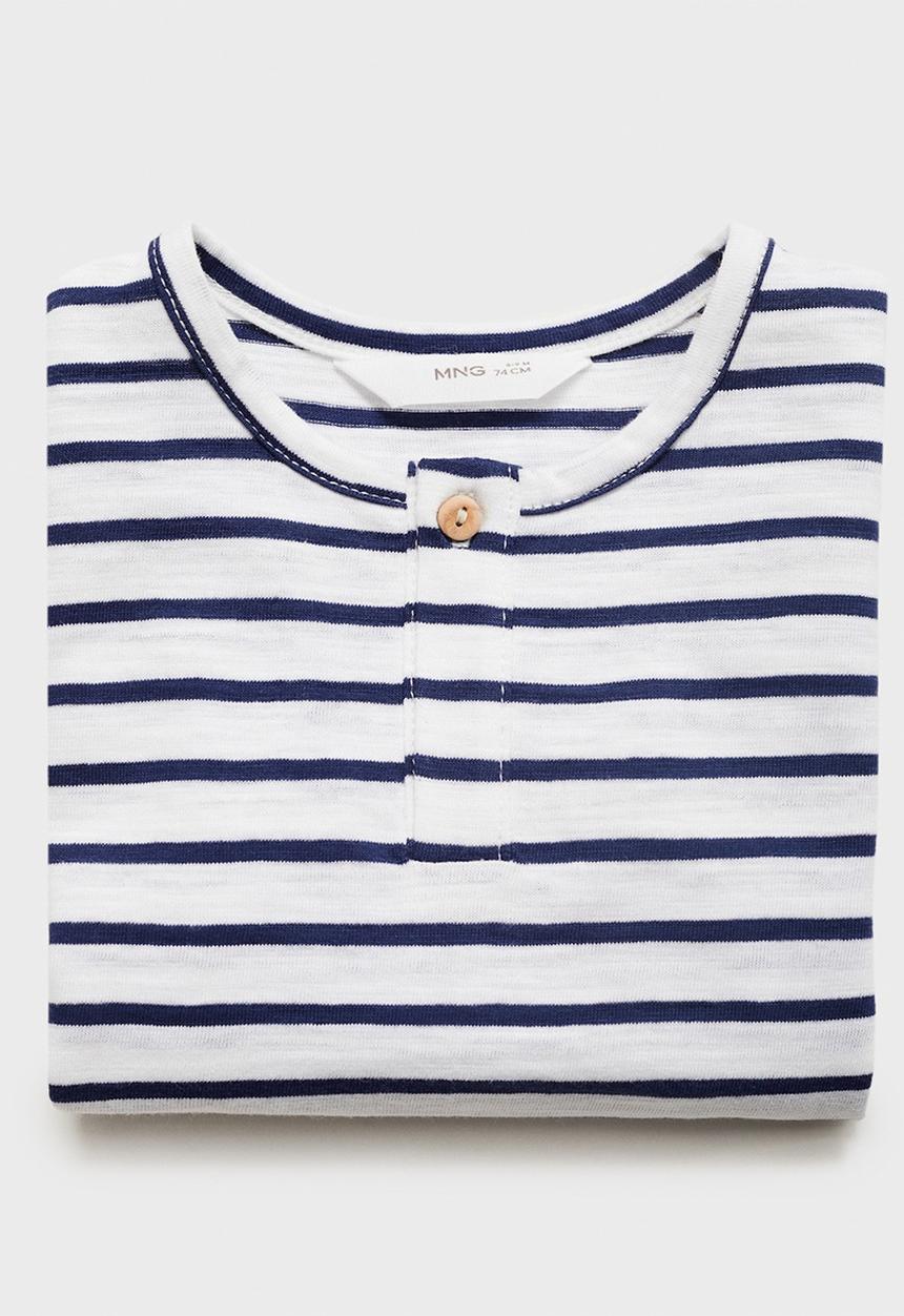 MANGO - T-Shirt Alex - Medium Blue