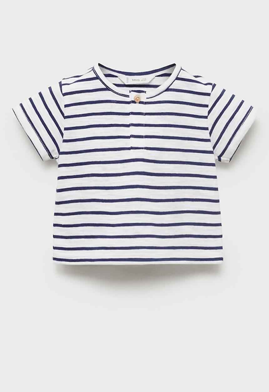 MANGO - T-Shirt Alex - Medium Blue