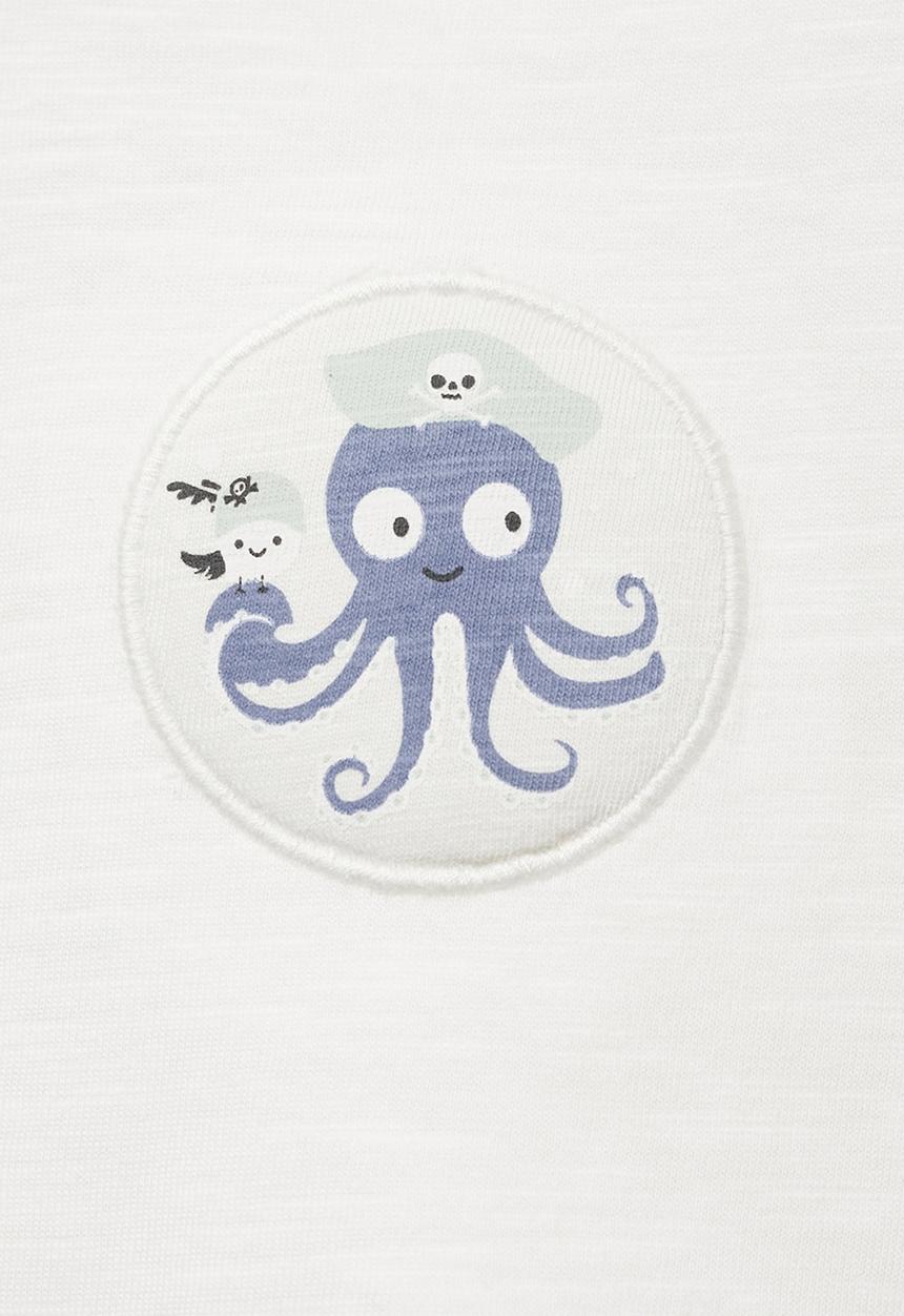 MANGO - T-Shirt Octopus - Natural
