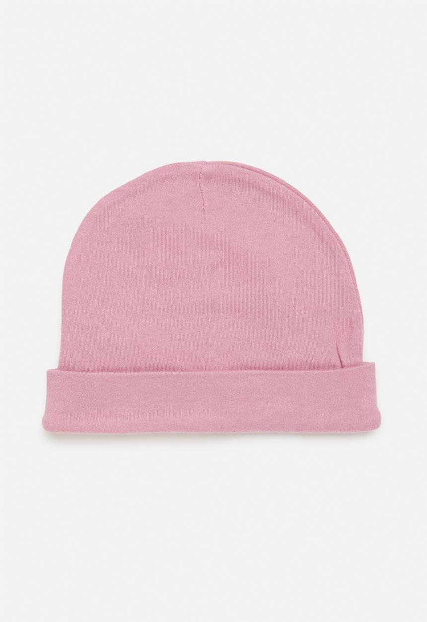 Pop Candy - 3 Pack beanie set-pink & ecru