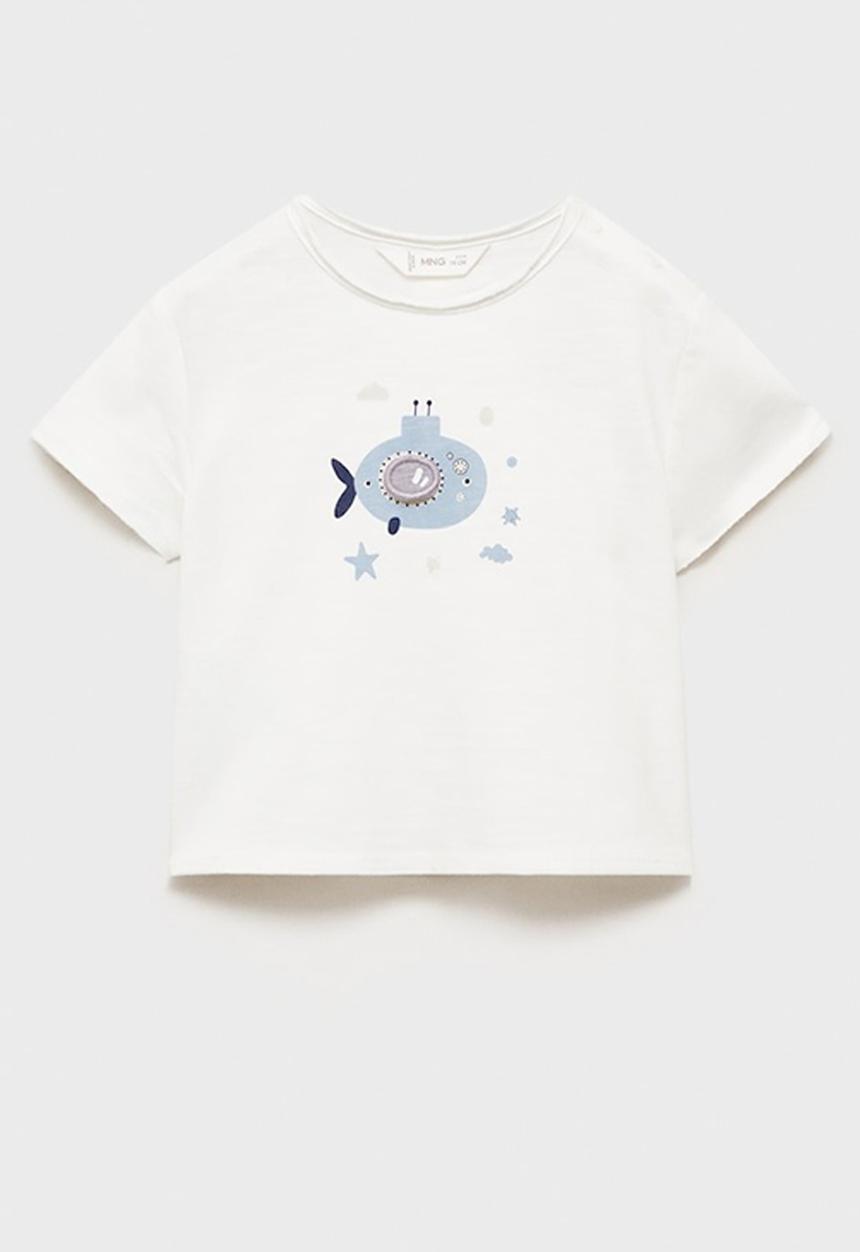 MANGO - T-Shirt Submarin - Natural