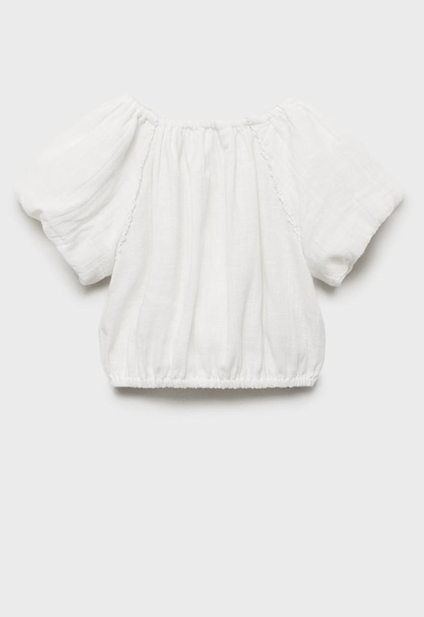 MANGO - Blouse Bahia - Light Beige