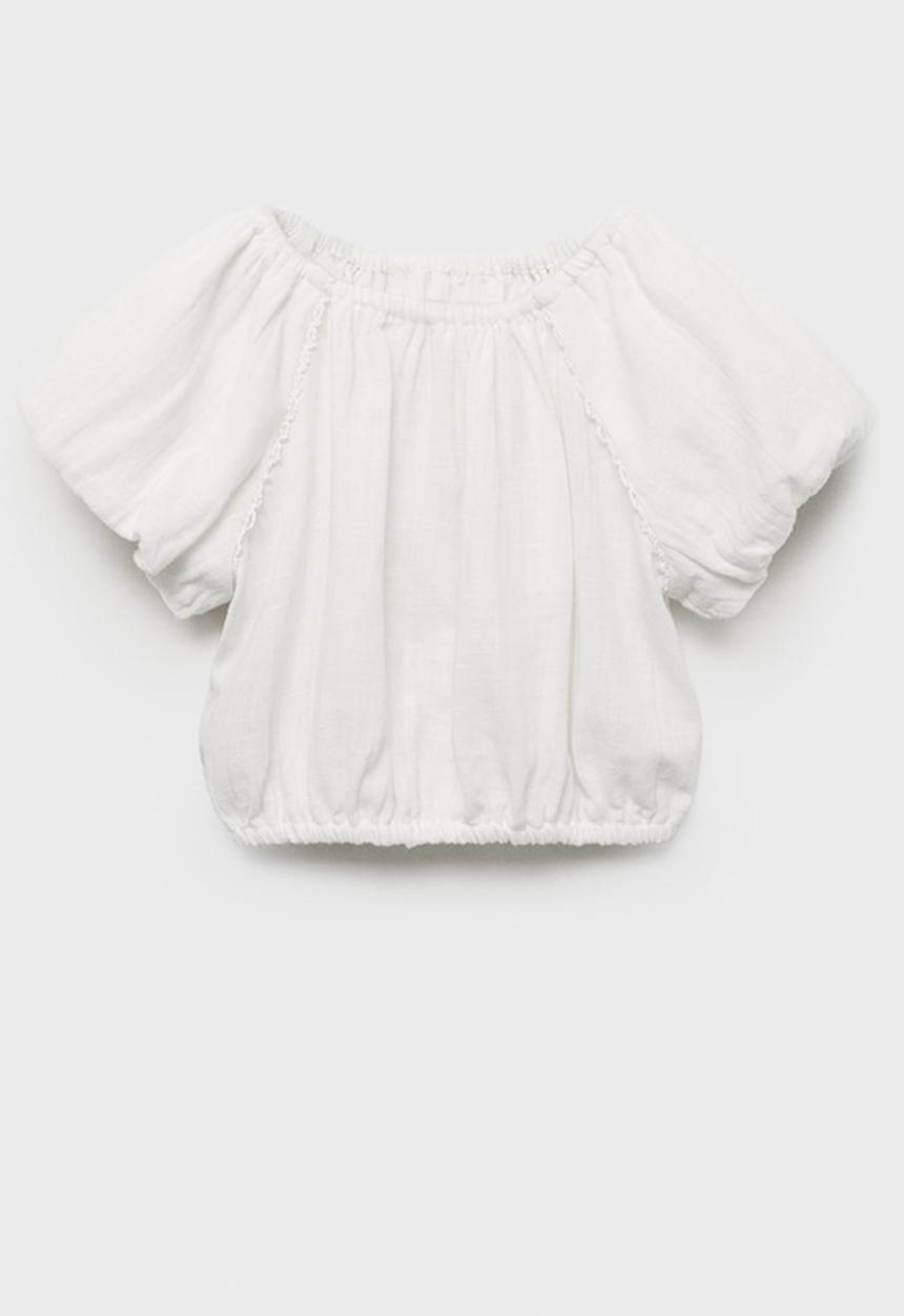 MANGO - Blouse Bahia - Light Beige