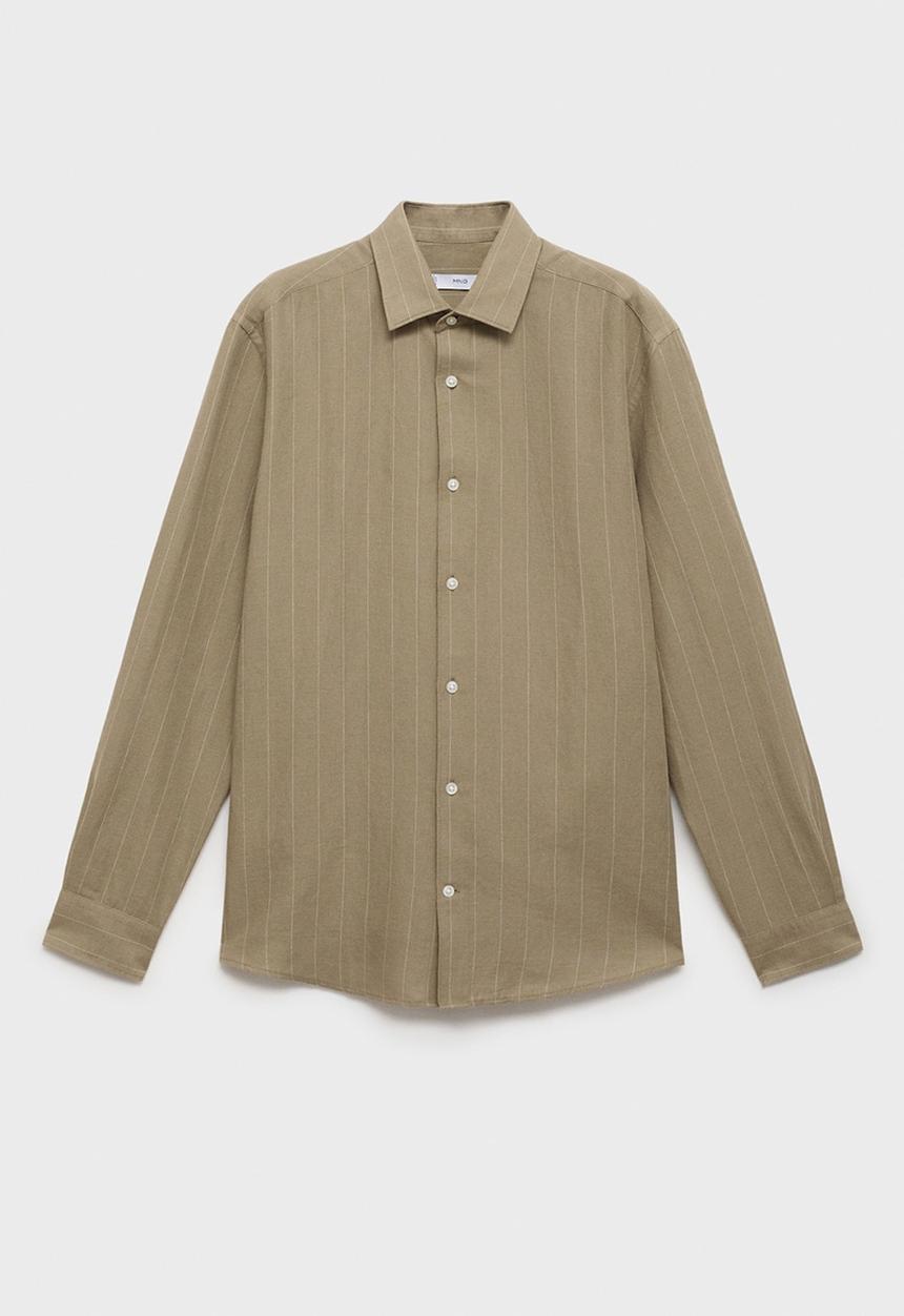 MANGO - Shirt RUG - Khaki