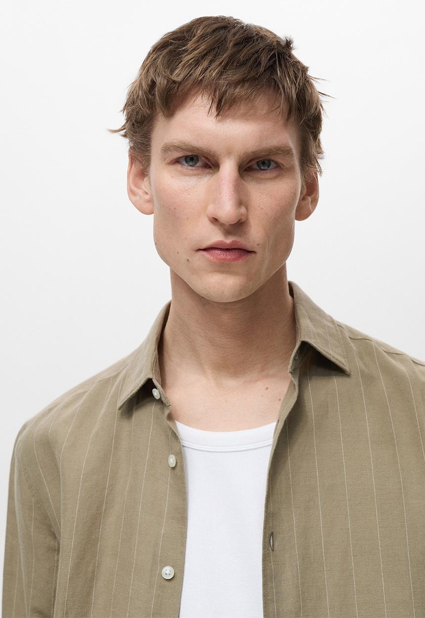 MANGO - Shirt RUG - Khaki