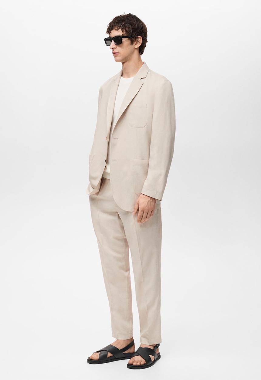 MANGO - Blazer DELAVE - Light Beige
