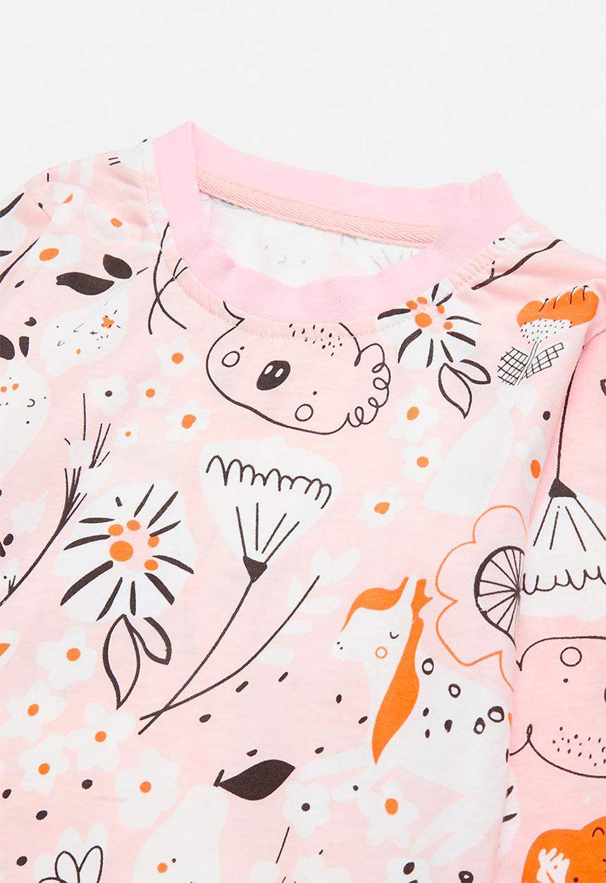 Pop Candy - Printed top & bottom set - pink