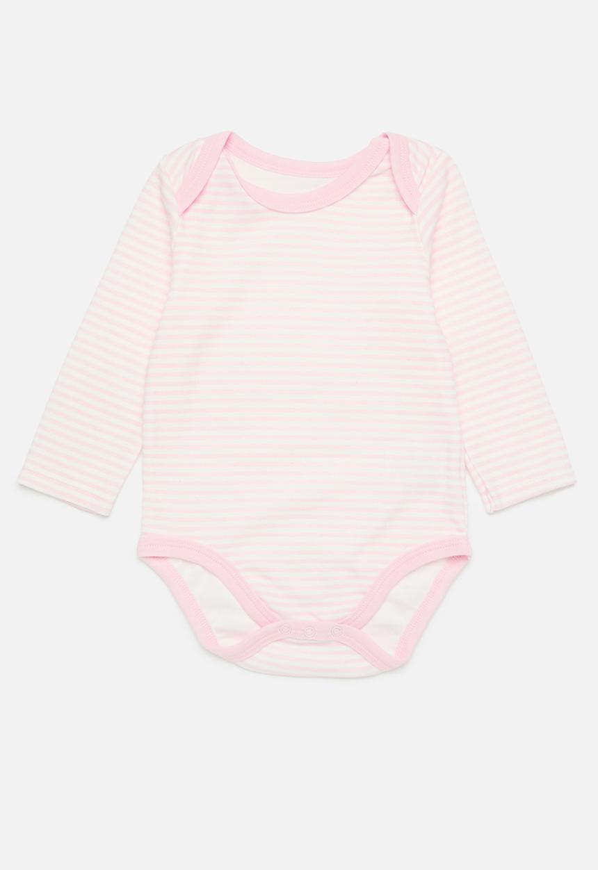 Pop Candy - Striped bodysuit - pink/white