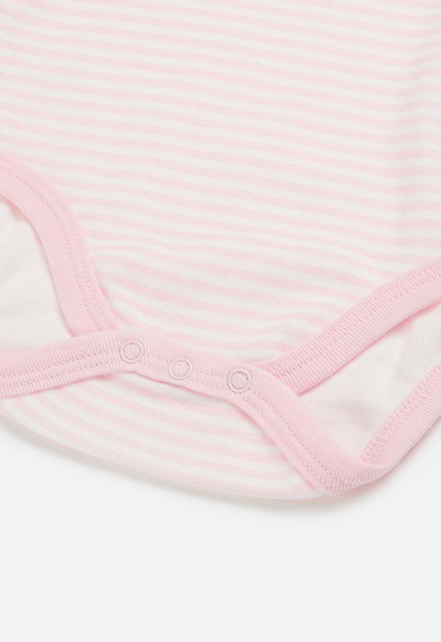 Pop Candy - Striped bodysuit - pink/white