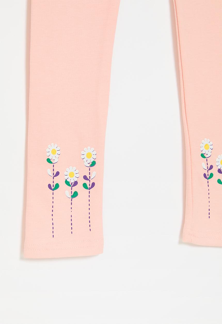 Pop Candy - Floral applique legging - pink