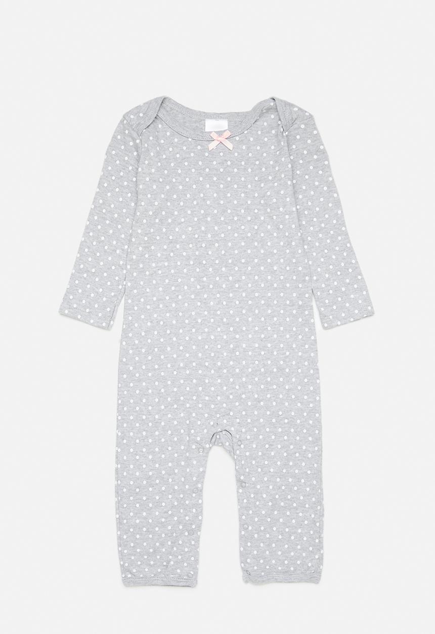 Pop Candy - 3 pc romper set - grey/multi/pink