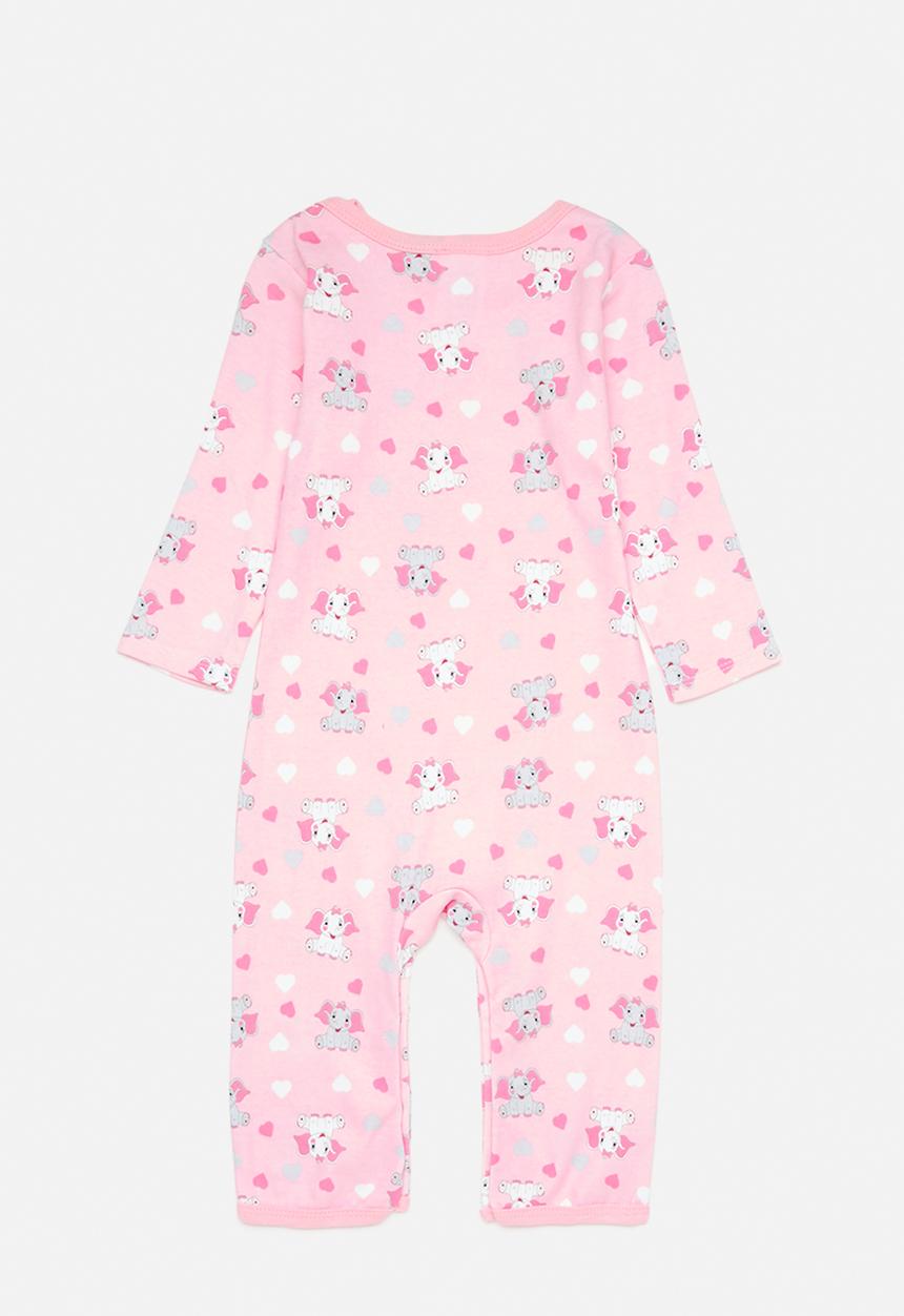 Pop Candy - 3 pc romper set - grey/multi/pink