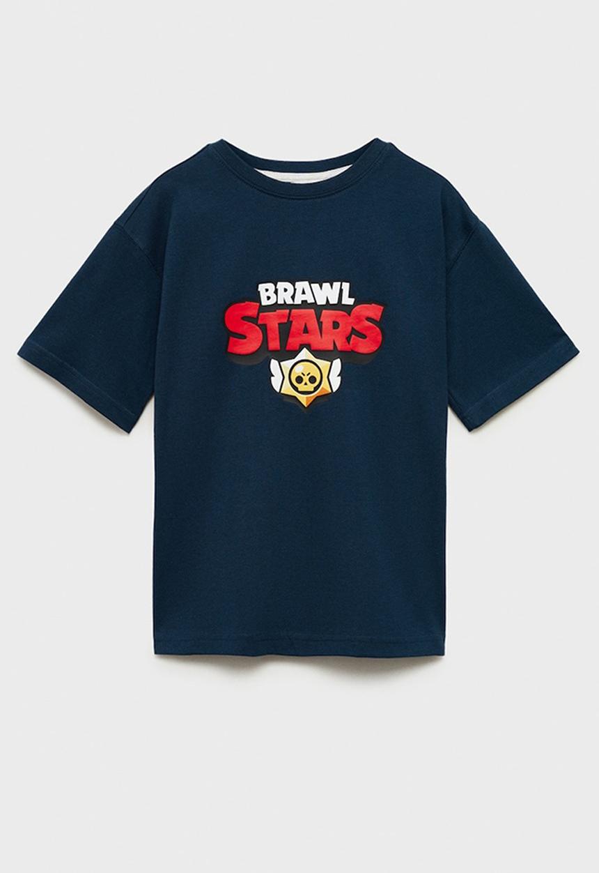 MANGO - T-shirt bslogo - navy