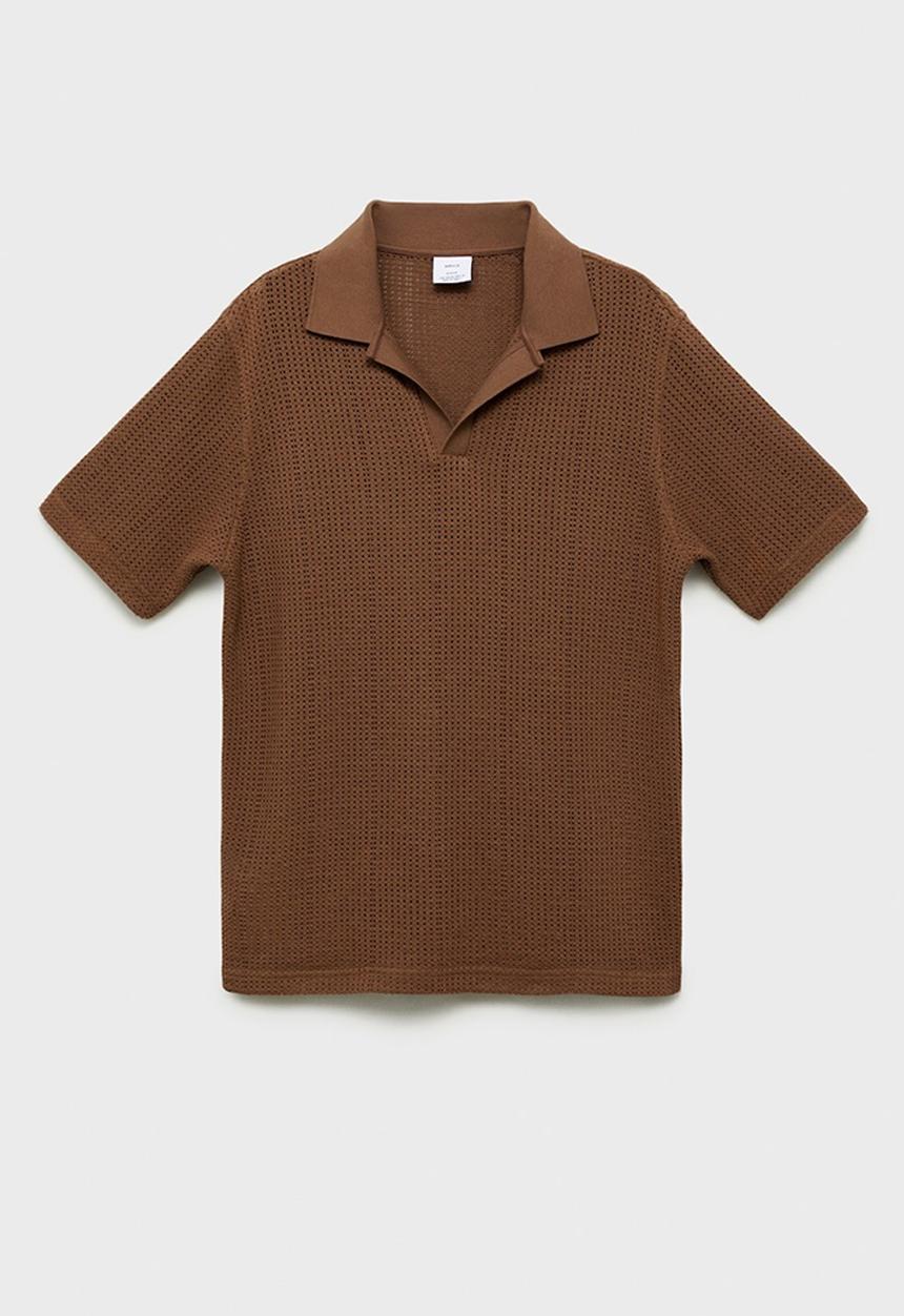 MANGO - Poloshirt BARDENA - Medium Brown