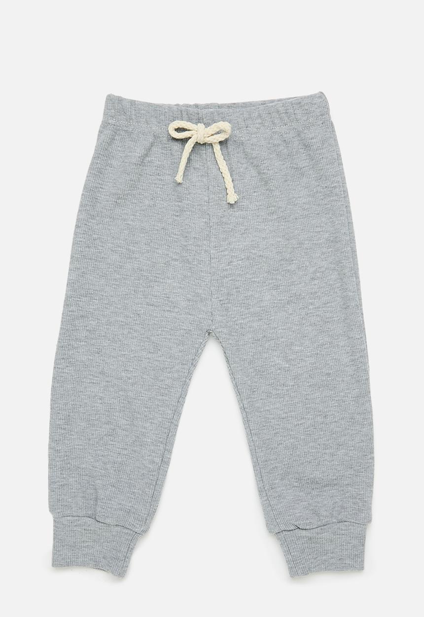 Pop Candy - Rib knit joggers - grey