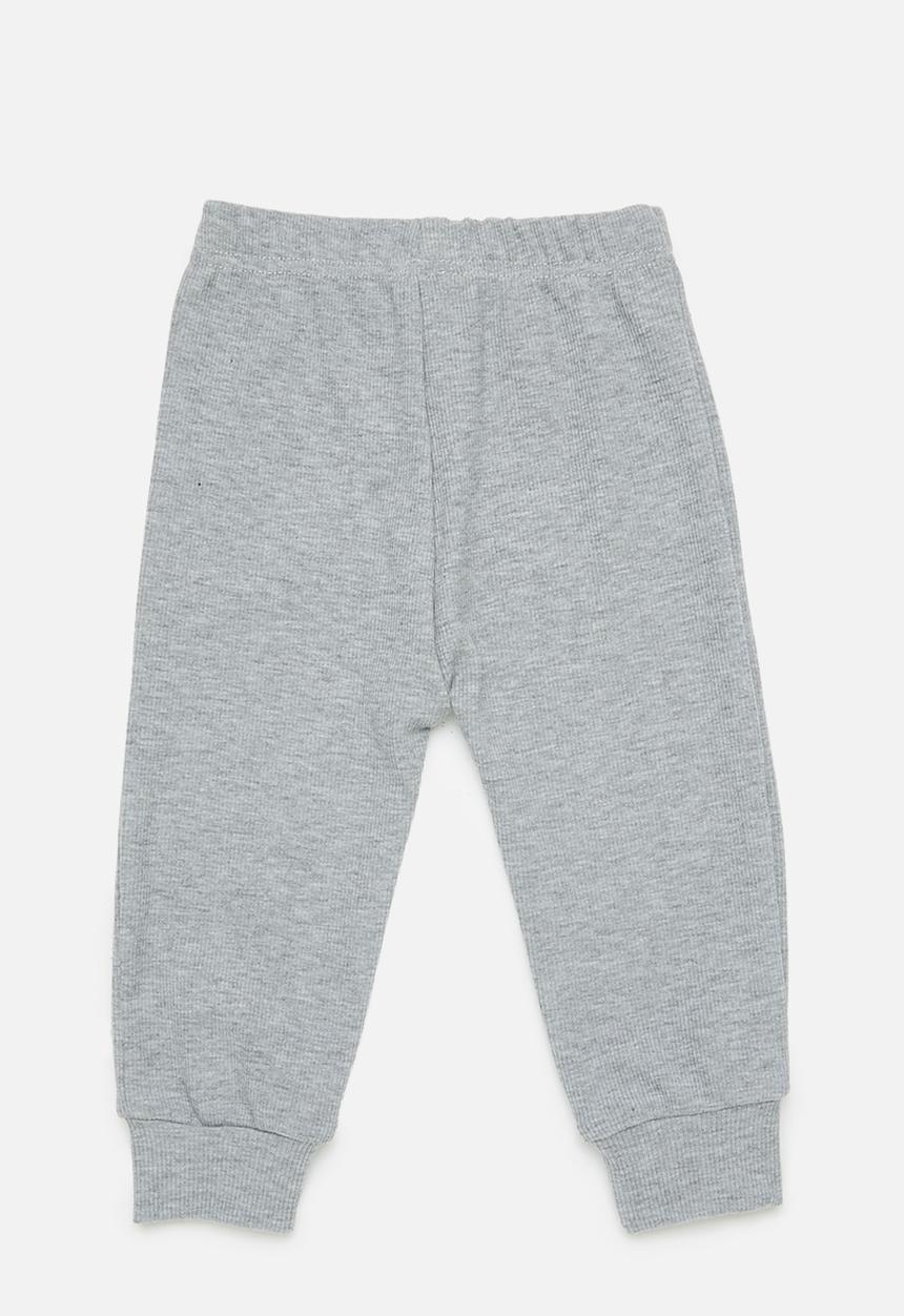 Pop Candy - Rib knit joggers - grey