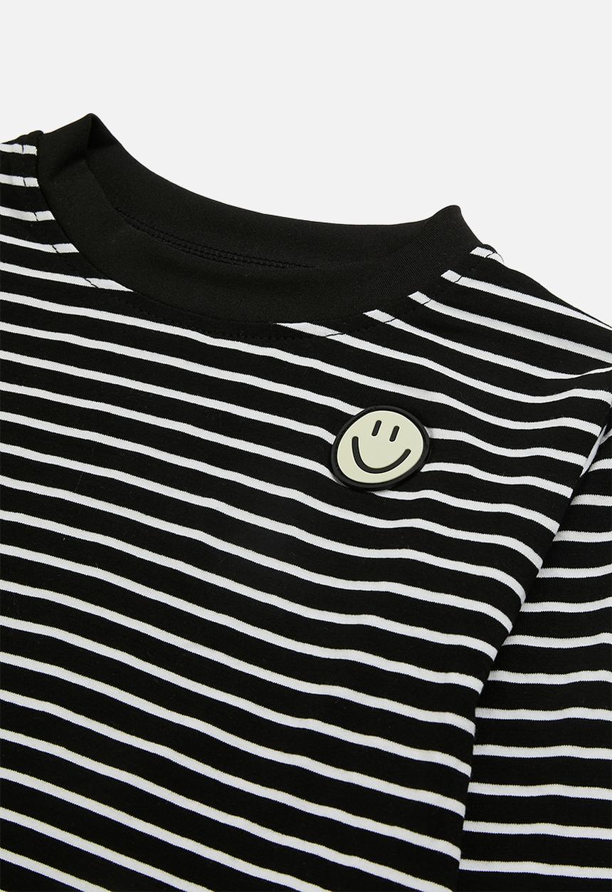 Pop Candy - Stripe tee - black & white