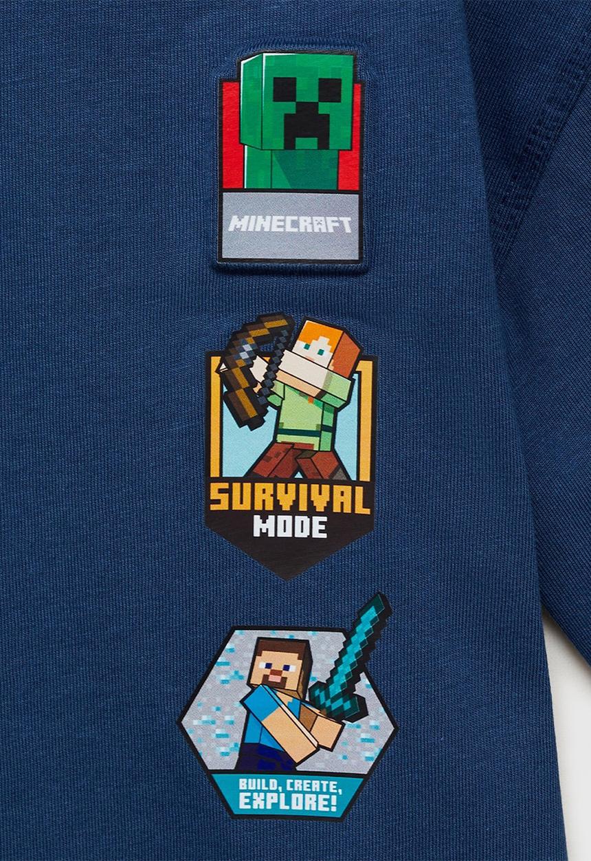 MANGO - T-shirt minecraf - navy