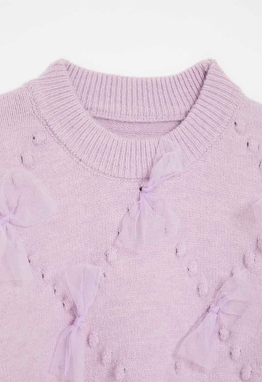 Pop Candy - Bow décor jersey - lilac