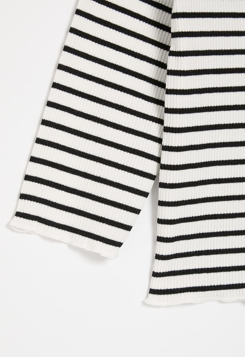 Pop Candy - Stripe tee - black & white