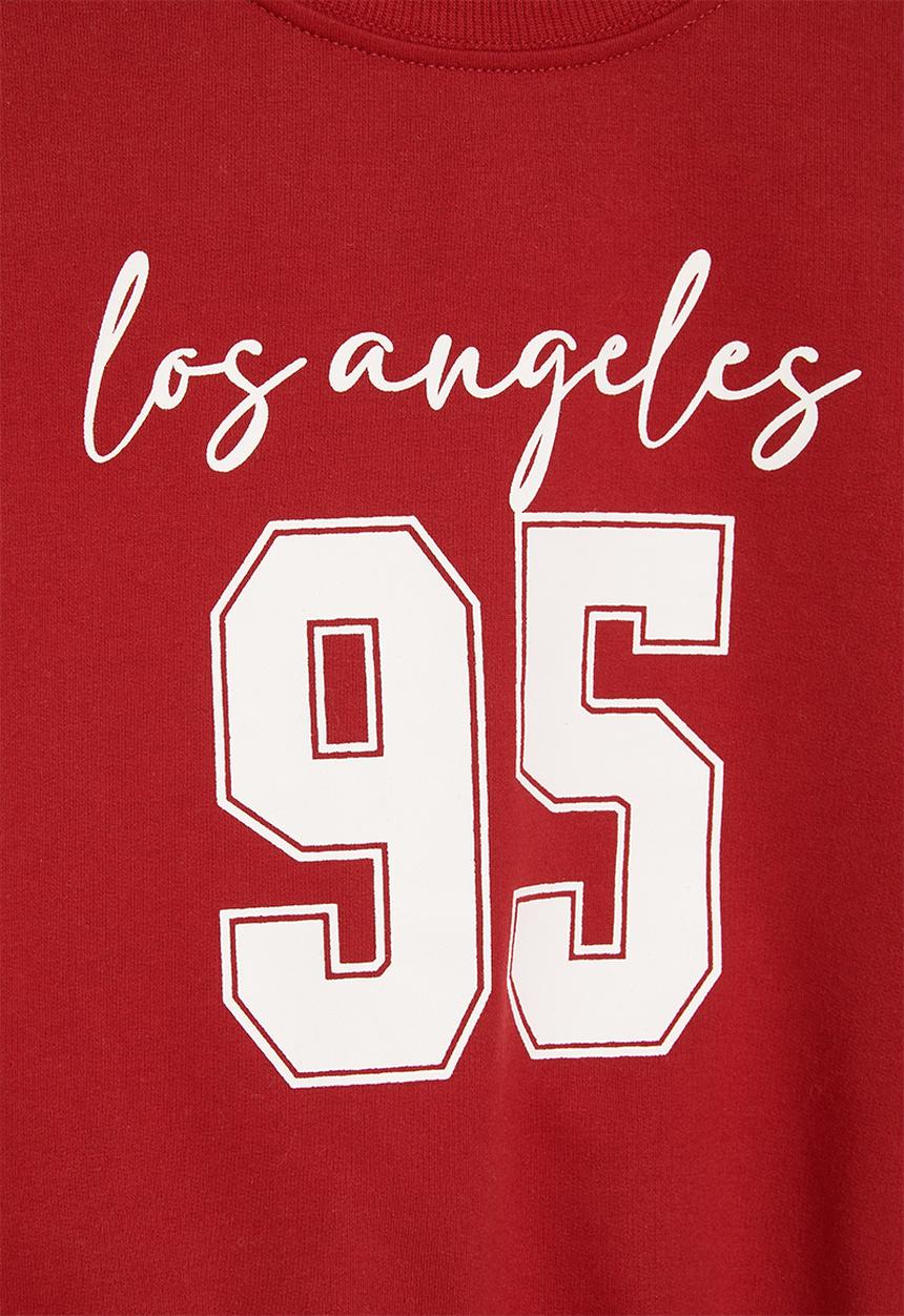Pop Candy - Printed sweat top-red