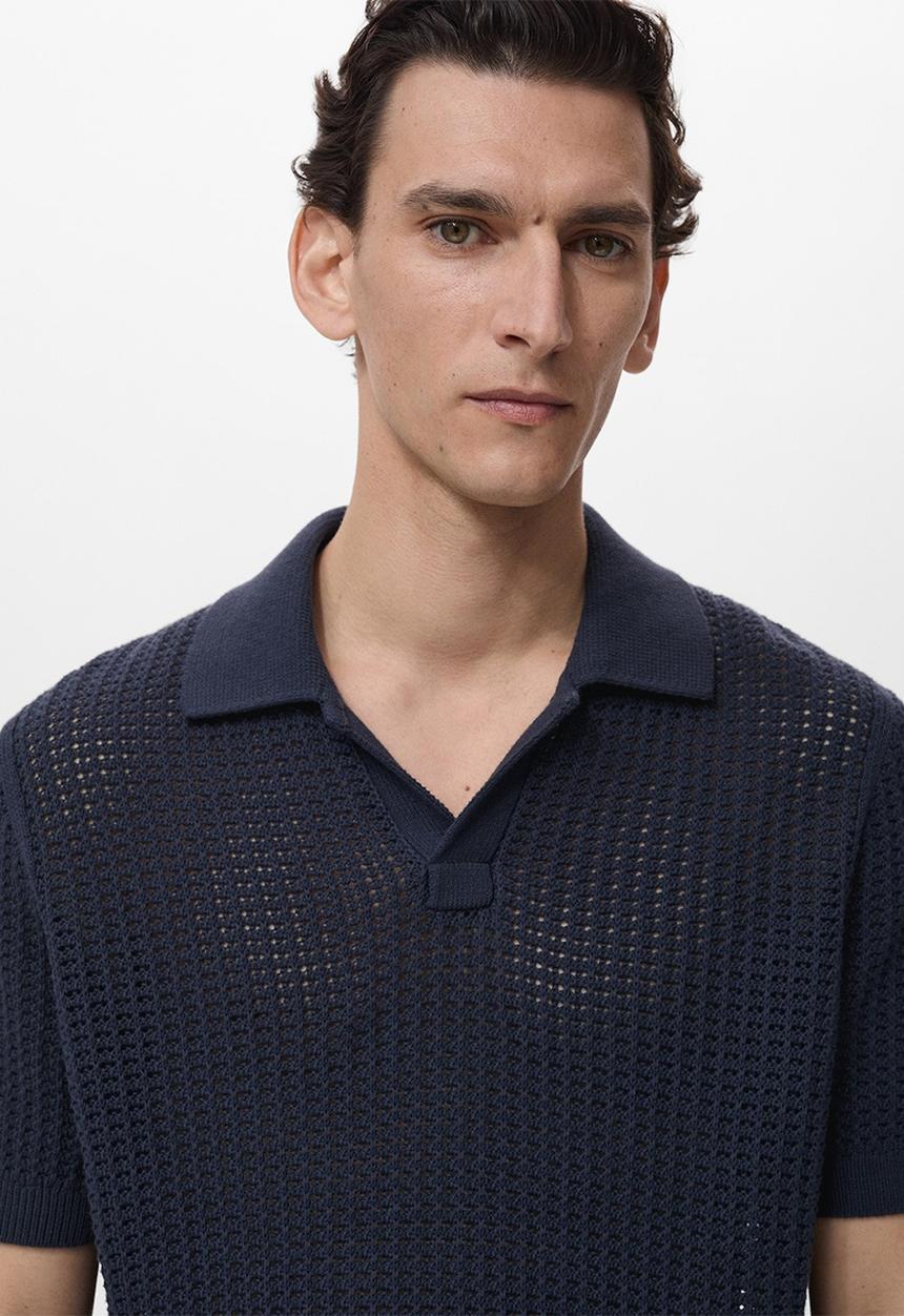 MANGO - Poloshirt CALIU - Medium Blue