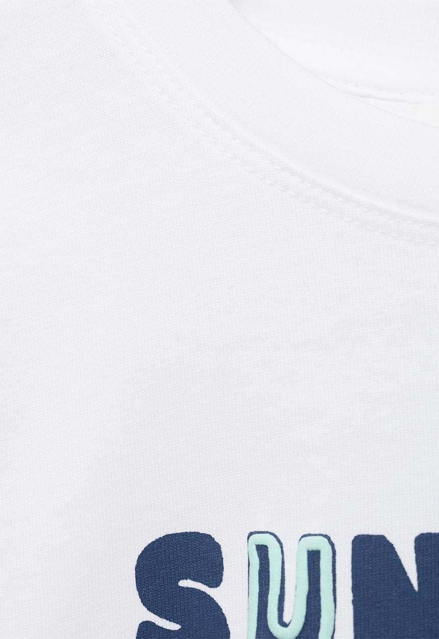 MANGO - T-shirt crew - natural