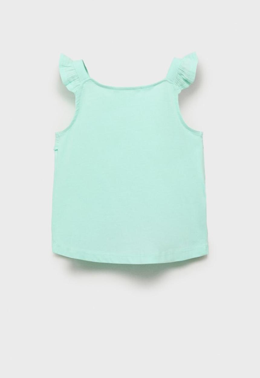 MANGO - T-shirt moni - light pastel green