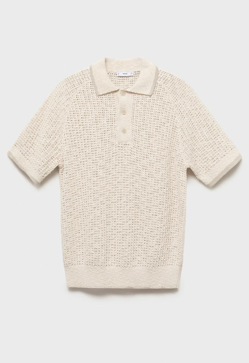 MANGO - Poloshirt ROCA - Light Beige