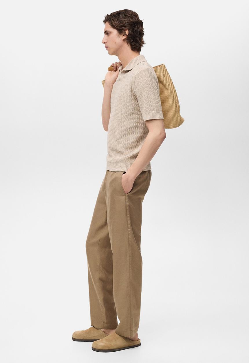 MANGO - Poloshirt HONDARRA - Light Beige
