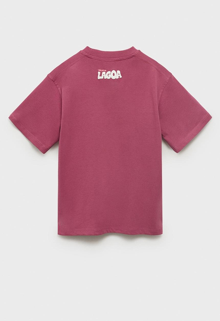 MANGO - T-Shirt Lagoa - Dark Red