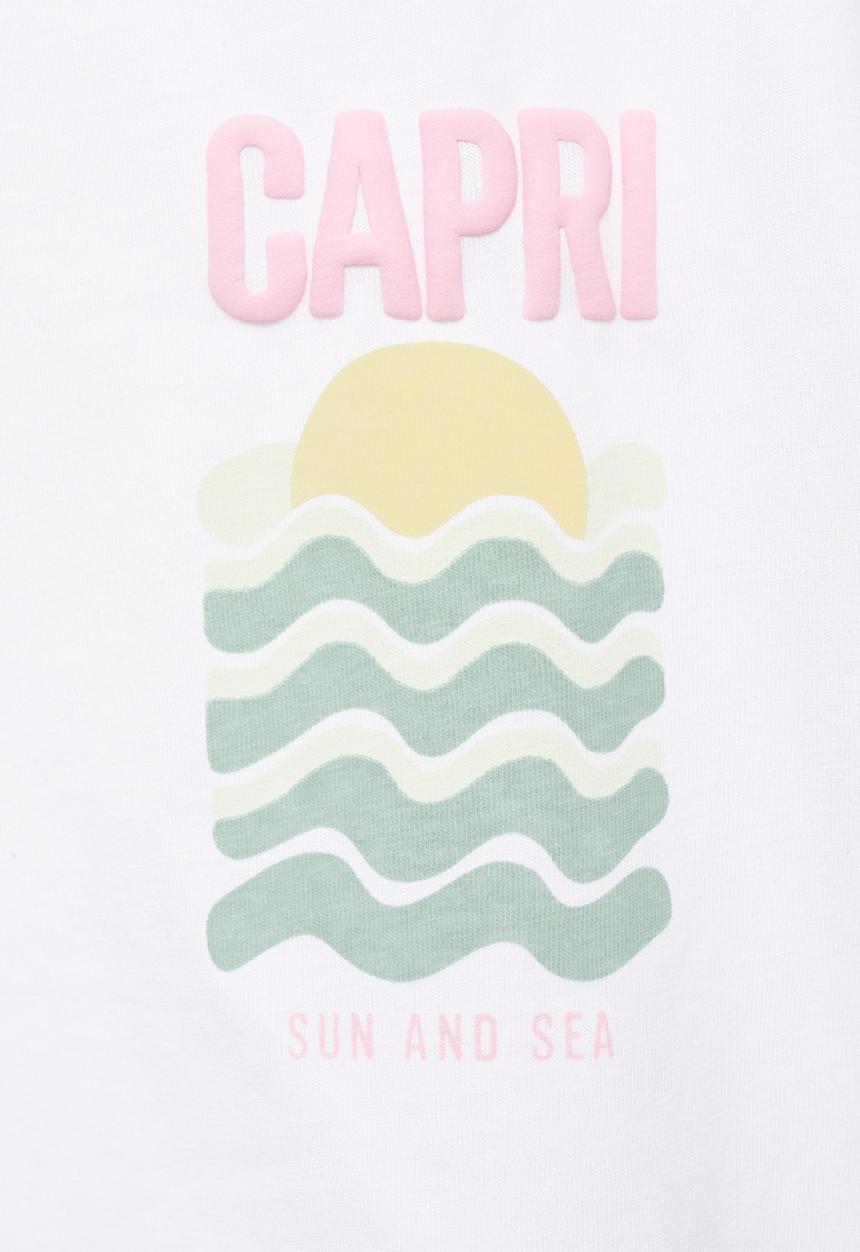 MANGO - T-shirt sol - natural