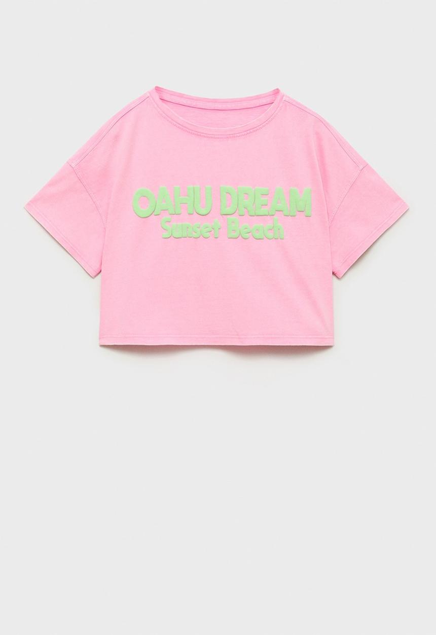 MANGO - T-shirt oahu - bright pink