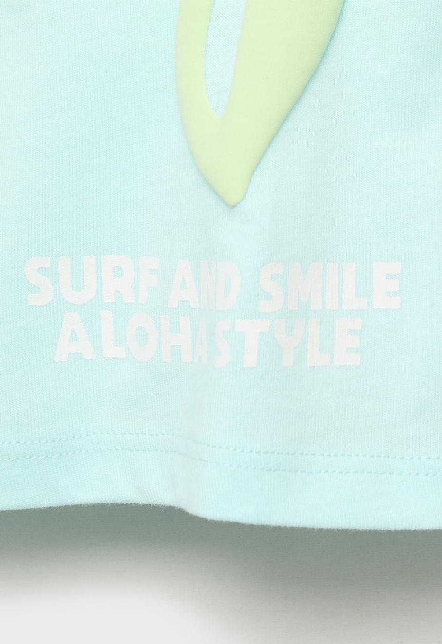 MANGO - T-shirt hibi - turquoise / aqua