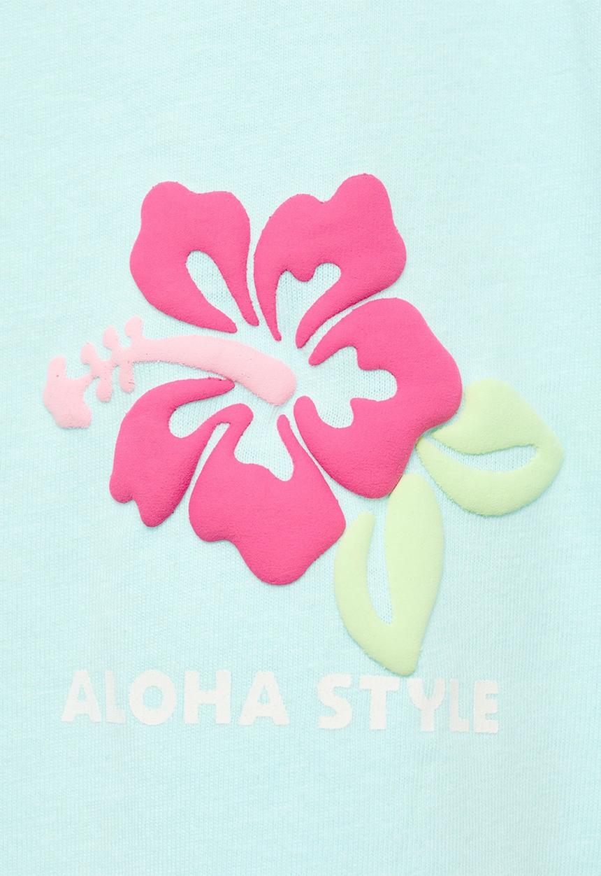 MANGO - T-shirt hibi - turquoise / aqua