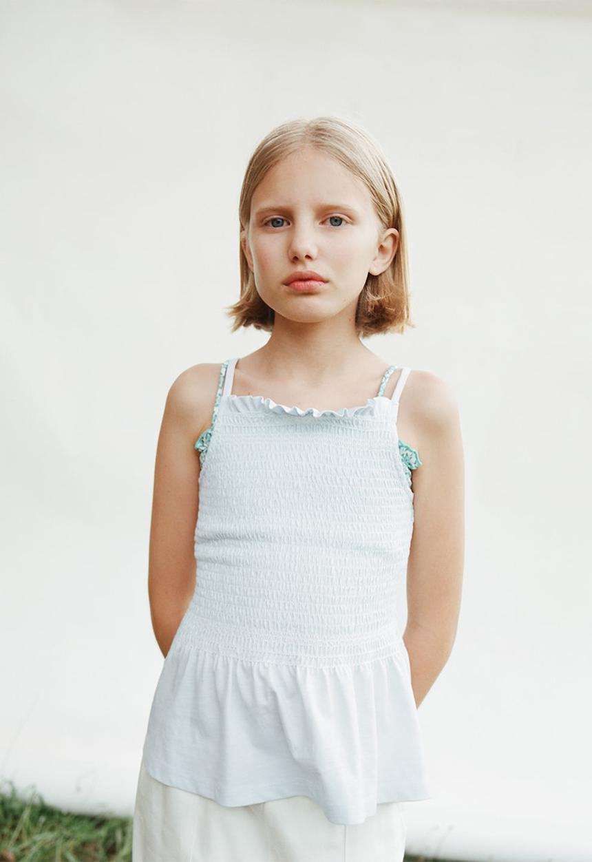 MANGO - T-shirt honey - light/pastel blue