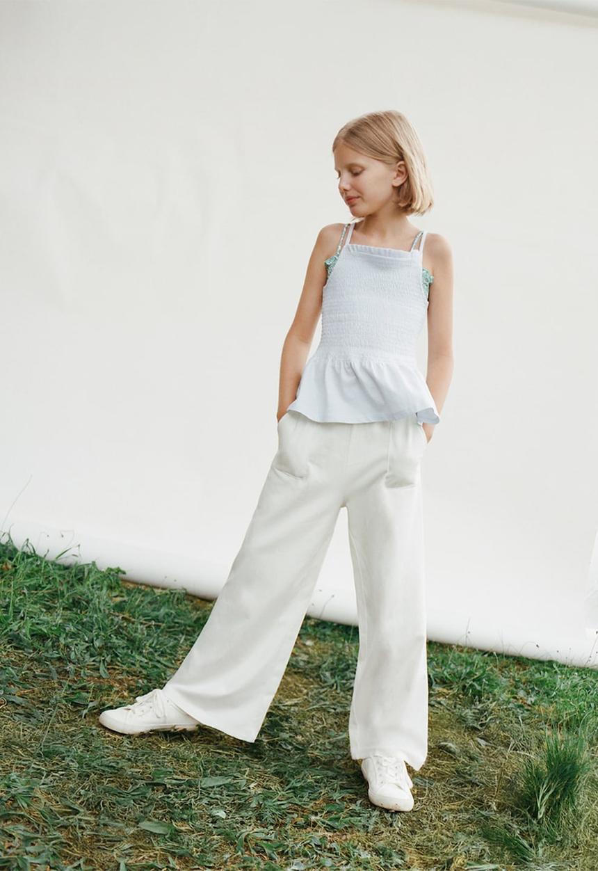MANGO - T-shirt honey - light/pastel blue