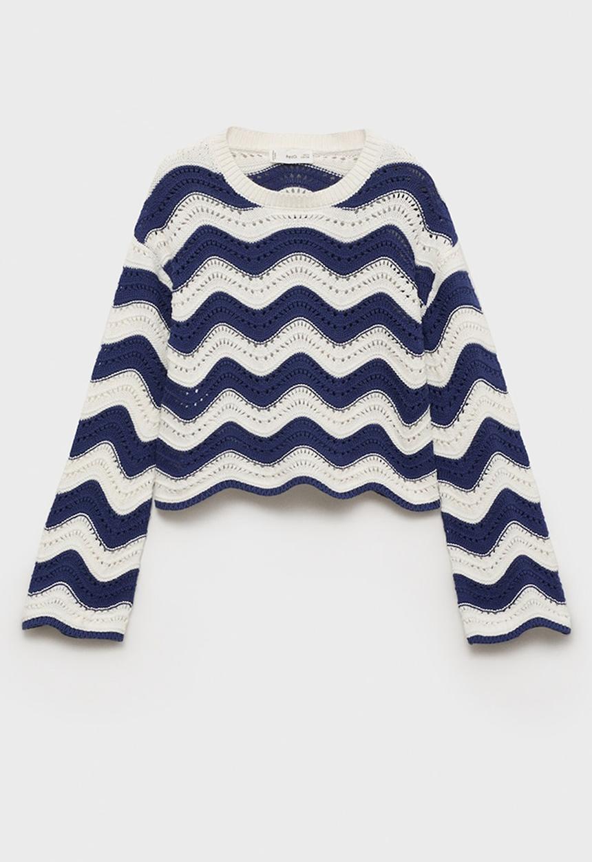 MANGO - Sweater hali - medium blue