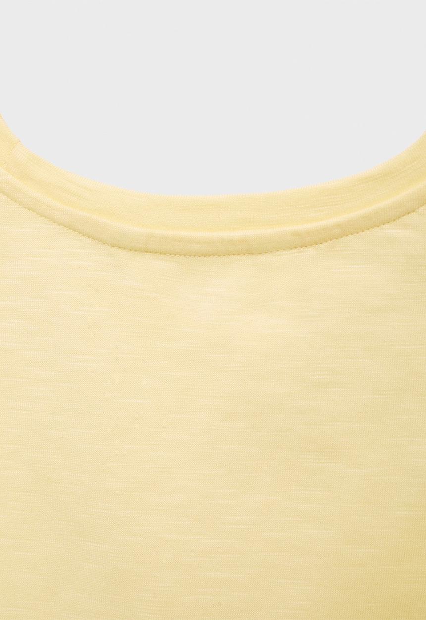 MANGO - T-shirt should - yellow