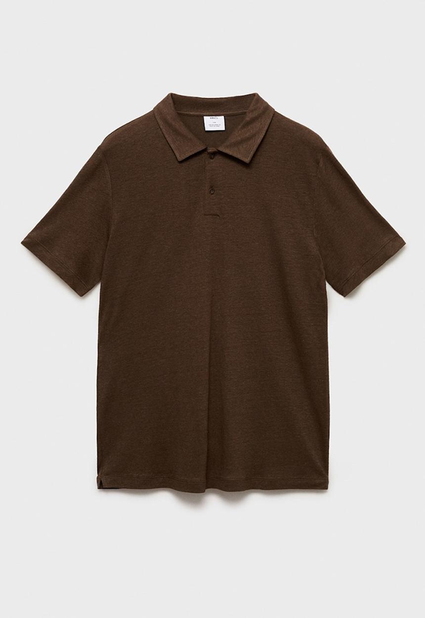 MANGO - Poloshirt AMBERES - Brown